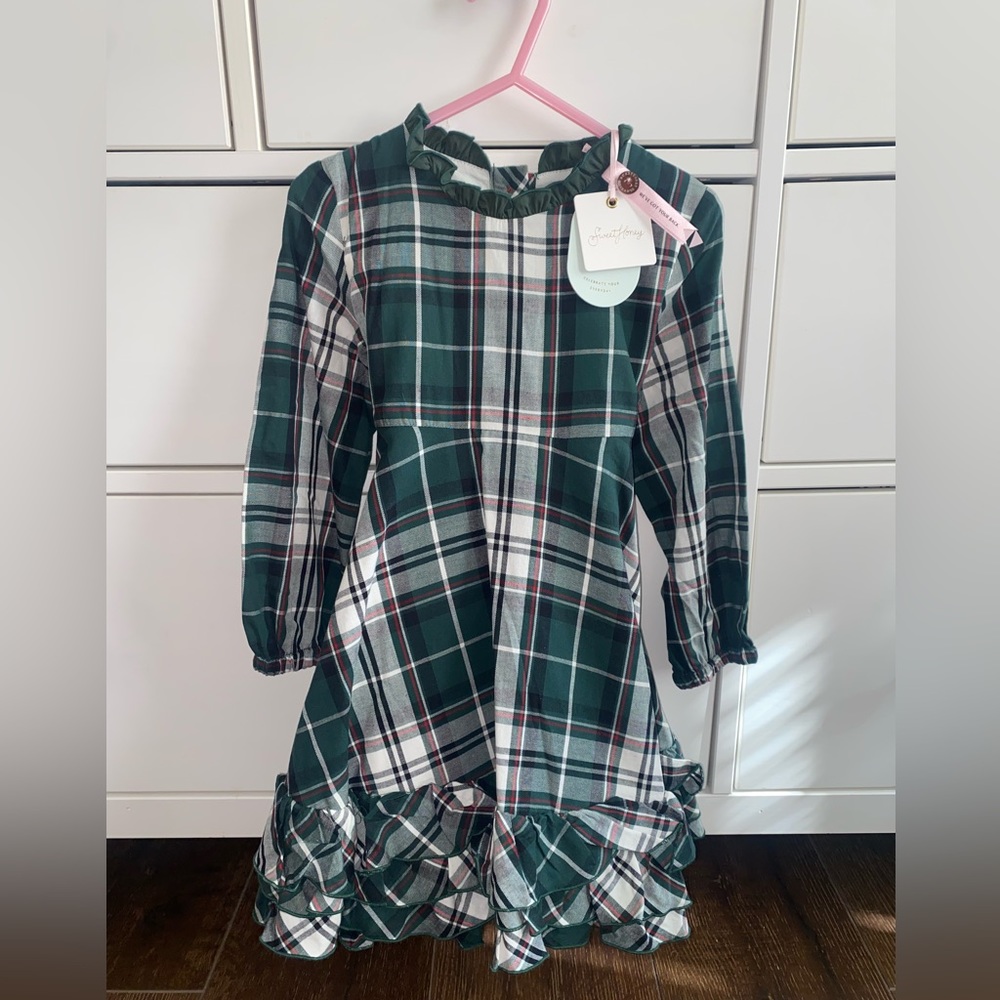 NWT Sweethoney Pine Plaid Holiday Dress- size 4t